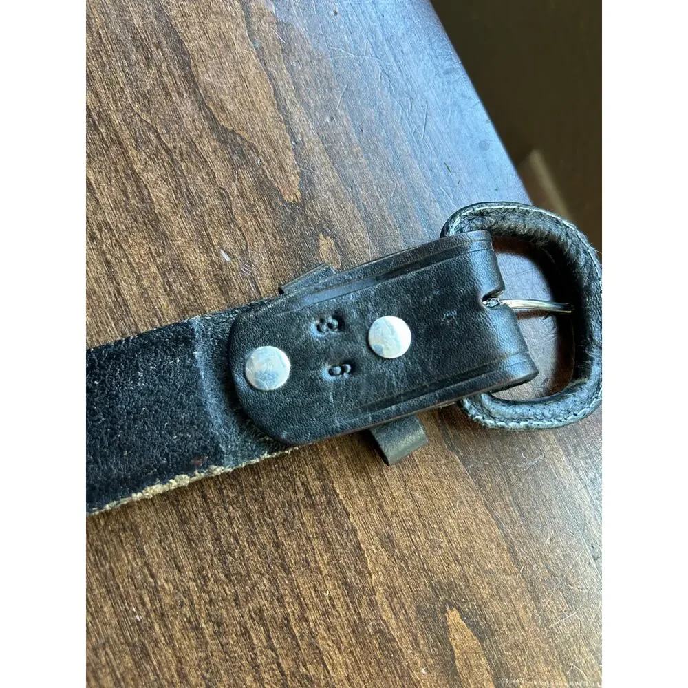 Vintage black tool woven leather size 36 men’s belt Mexico